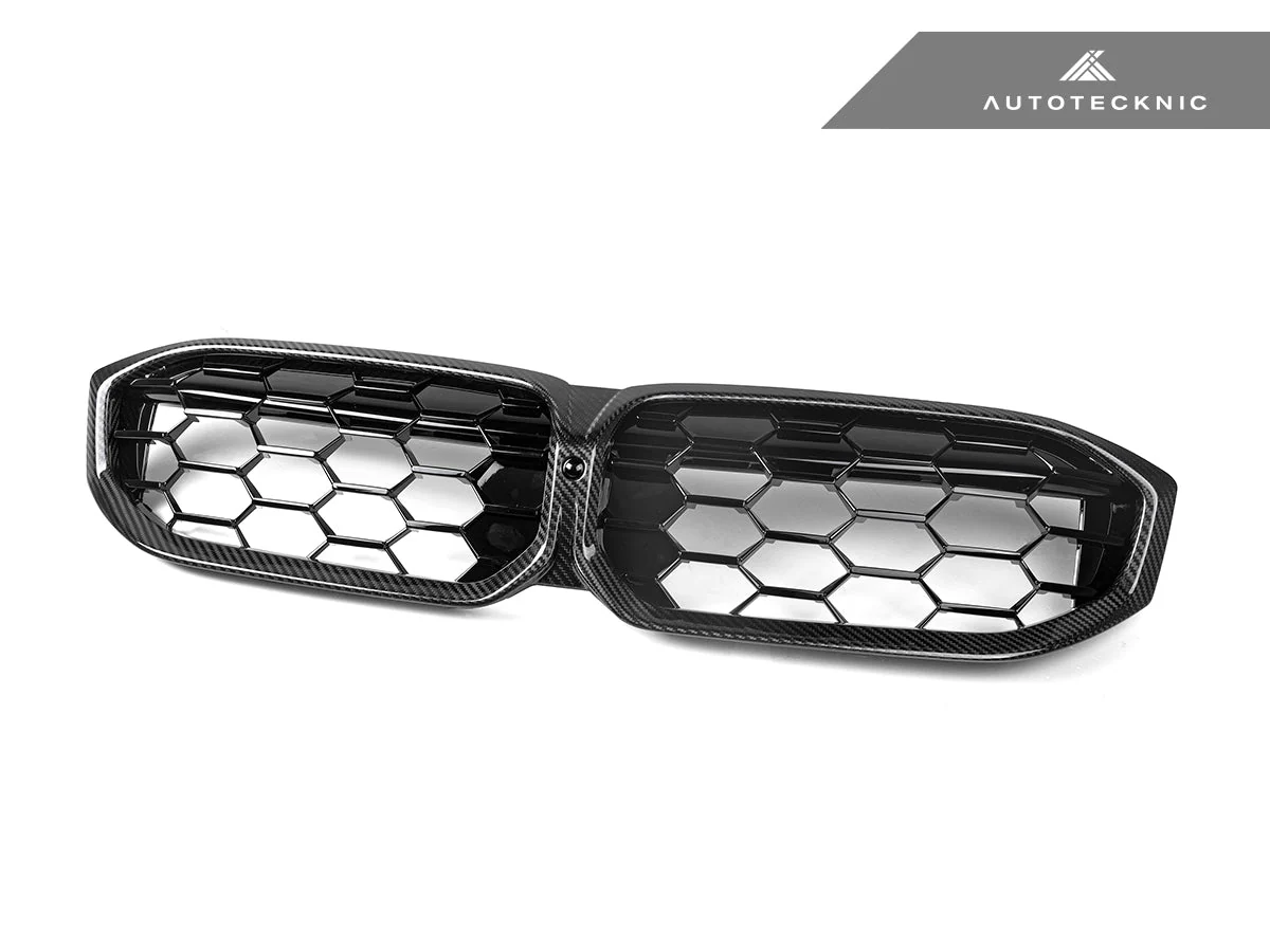 AutoTecknic Dry Carbon Fiber Honeycomb Front Grille - G20 3-Series LCI - Image 6