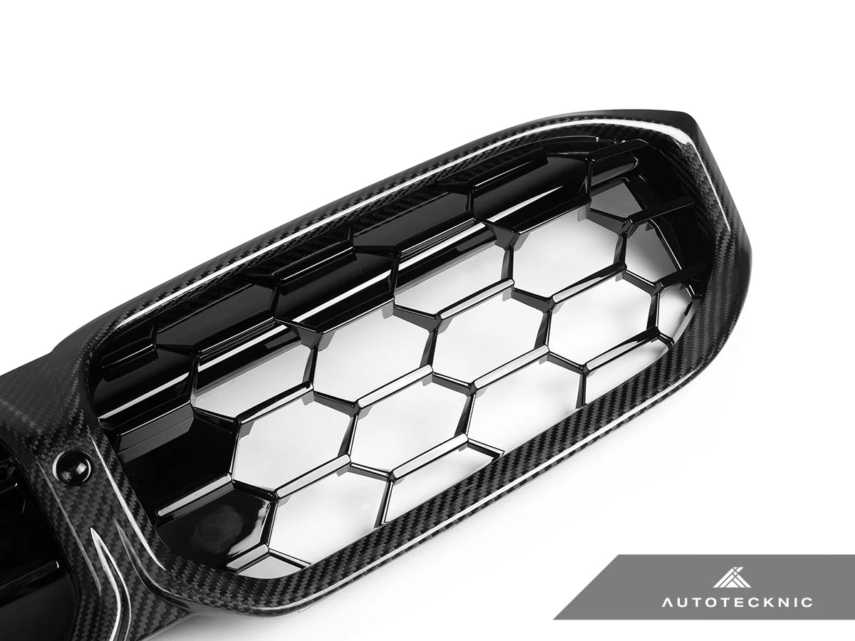 AutoTecknic Dry Carbon Fiber Honeycomb Front Grille - G20 3-Series LCI - Image 7