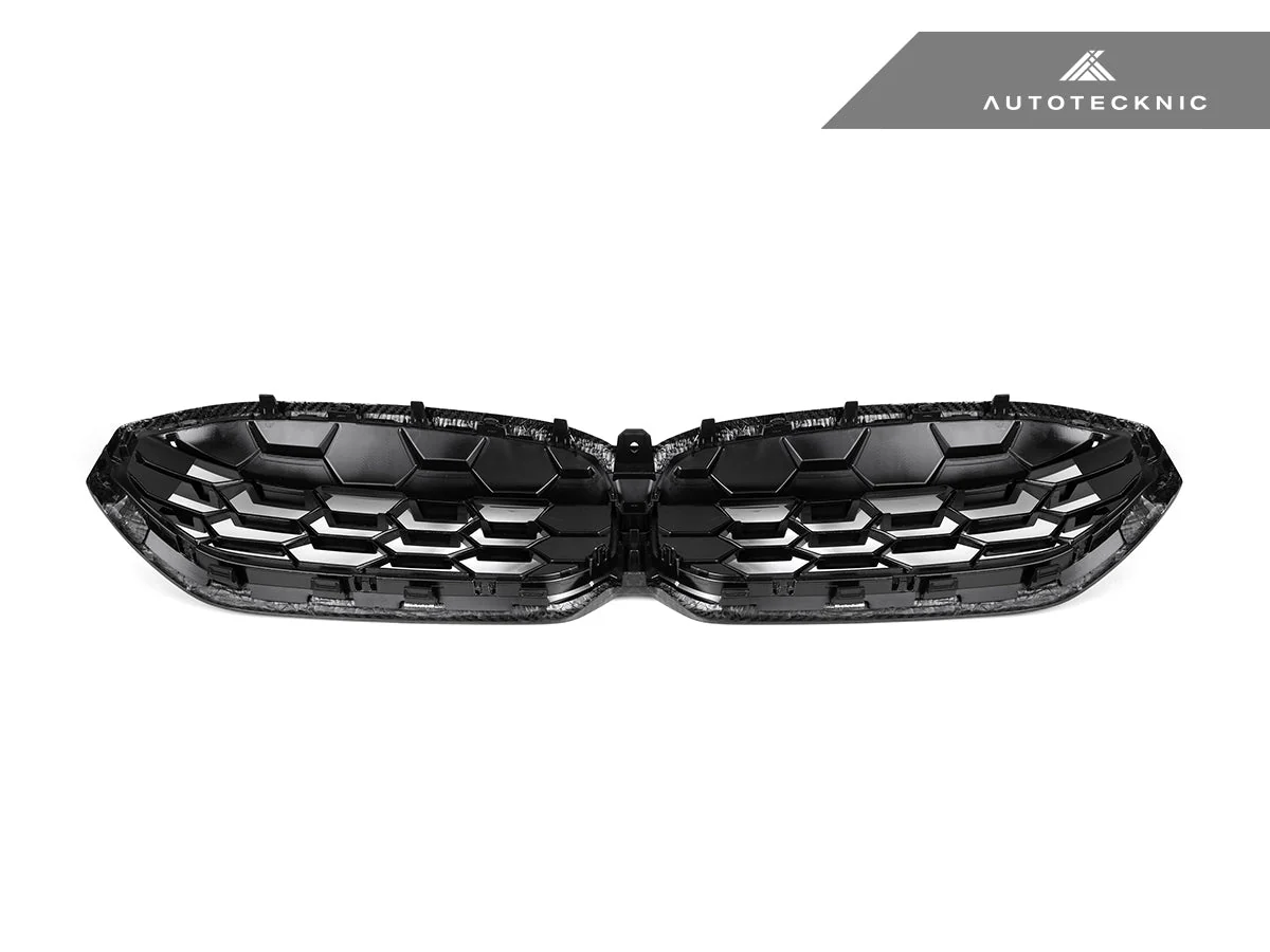 AutoTecknic Dry Carbon Fiber Honeycomb Front Grille - G20 3-Series LCI - Image 8