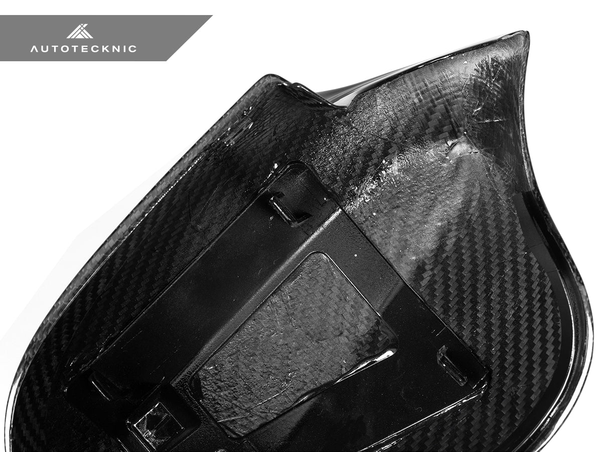AutoTecknic Dry Carbon Fiber Mirror Cap Set - E90 3-Series Sedan LCI - Image 6