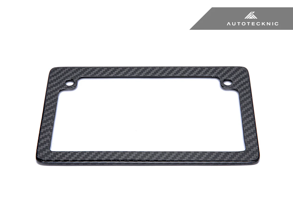 AutoTecknic Dry Carbon Fiber Motorcycle License Plate Frame - Image 2