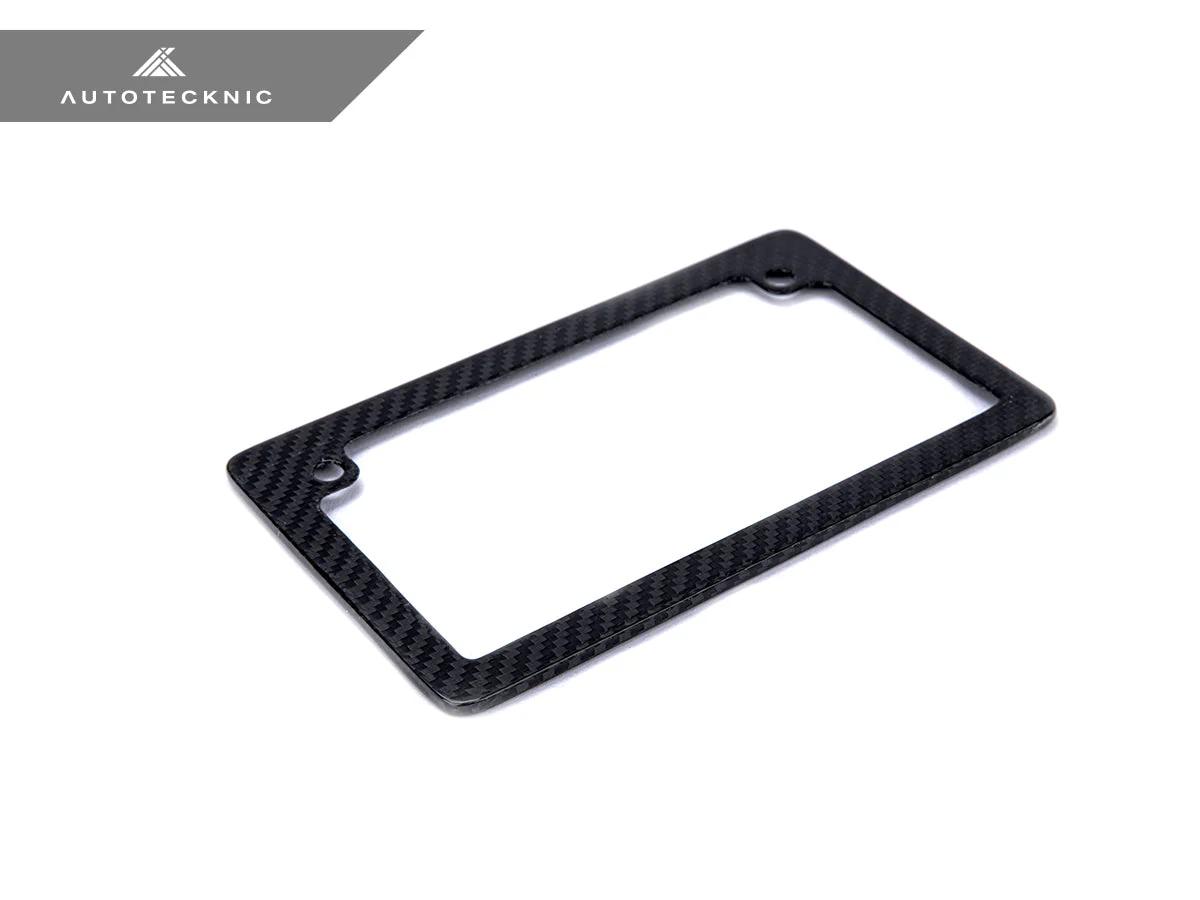 AutoTecknic Dry Carbon Fiber Motorcycle License Plate Frame - Image 3