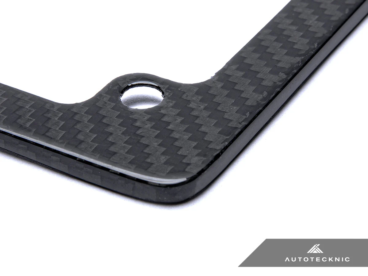 AutoTecknic Dry Carbon Fiber Motorcycle License Plate Frame - Image 4