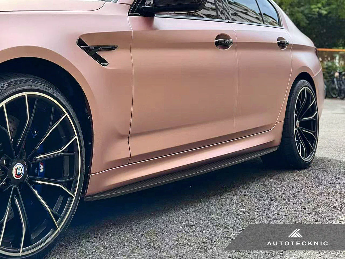 AutoTecknic Dry Carbon Fiber Side Skirt Extension Set - F90 M5 | G30 5-Series - Image 2