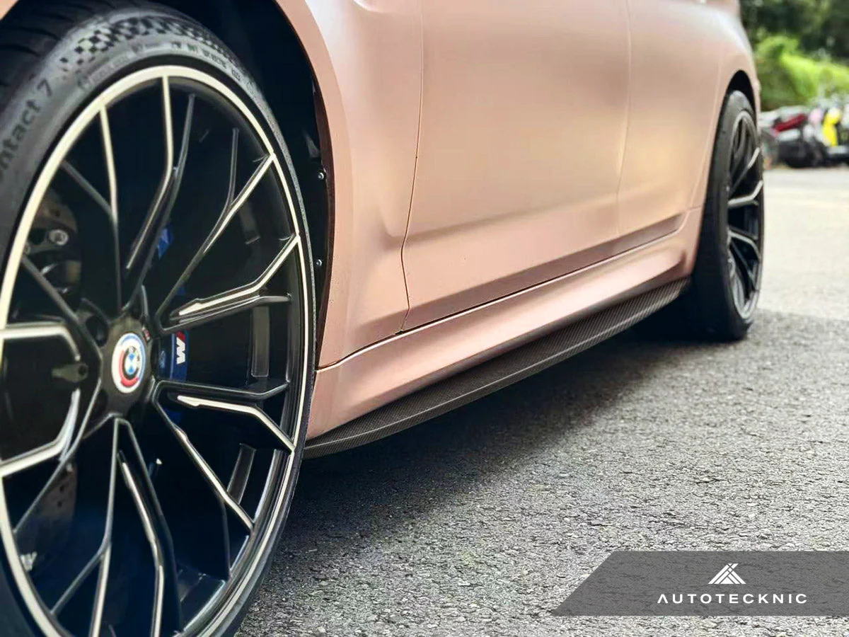 AutoTecknic Dry Carbon Fiber Side Skirt Extension Set - F90 M5 | G30 5-Series - Image 4