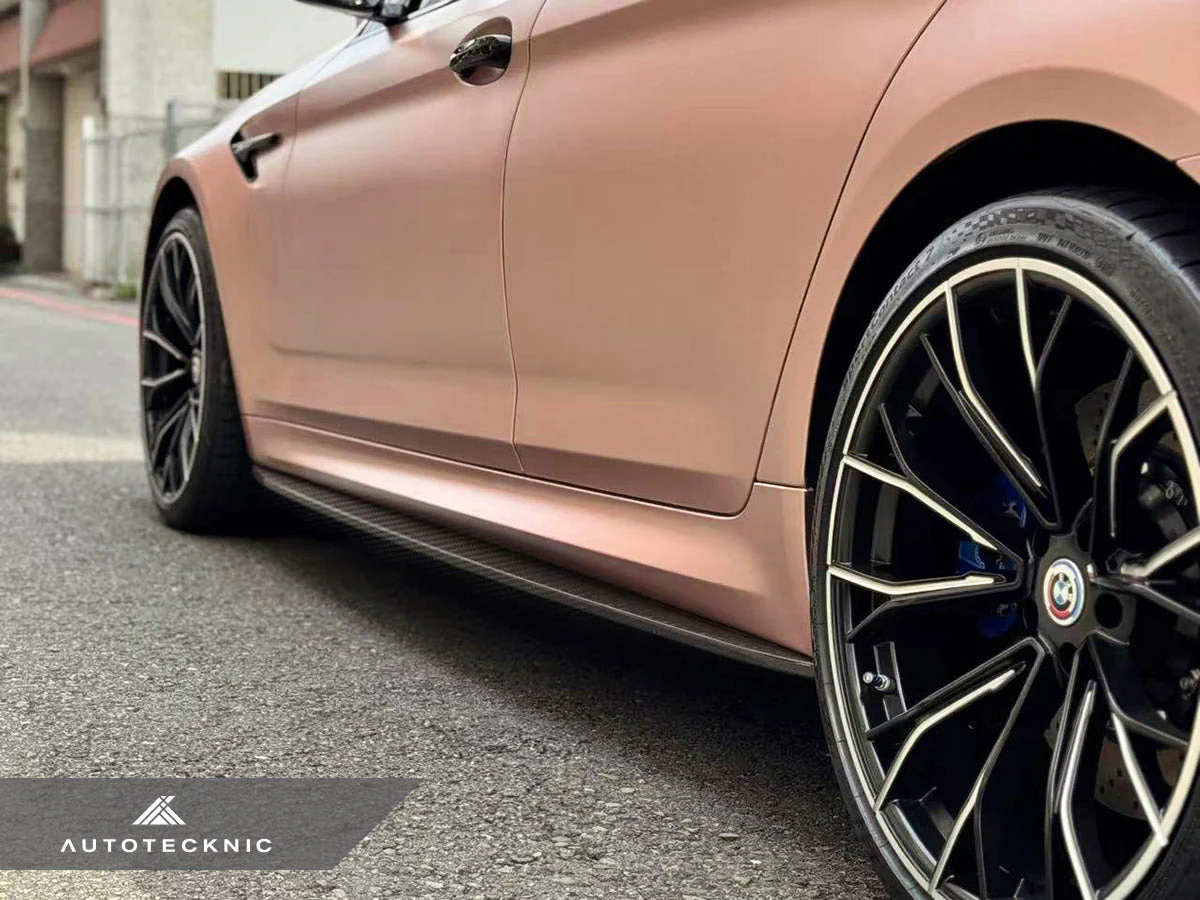 AutoTecknic Dry Carbon Fiber Side Skirt Extension Set - F90 M5 | G30 5-Series - Image 8