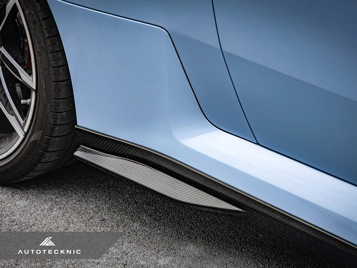 AutoTecknic Dry Carbon Fiber Side Skirt Extension Set - G87 M2 - Image 2