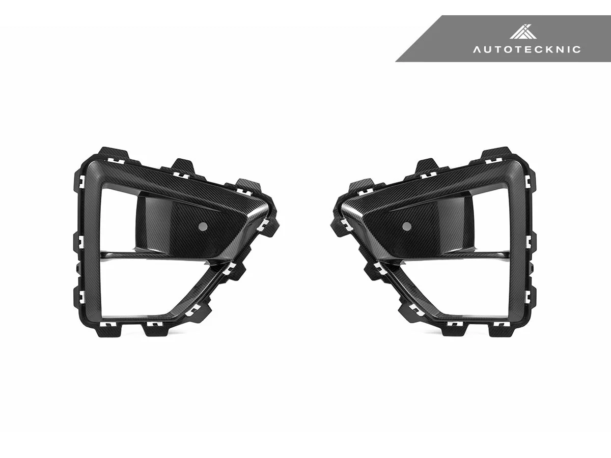 AutoTecknic Dry Carbon Front Bumper Vent Set - F95 X5M LCI | F96 X6M LCI