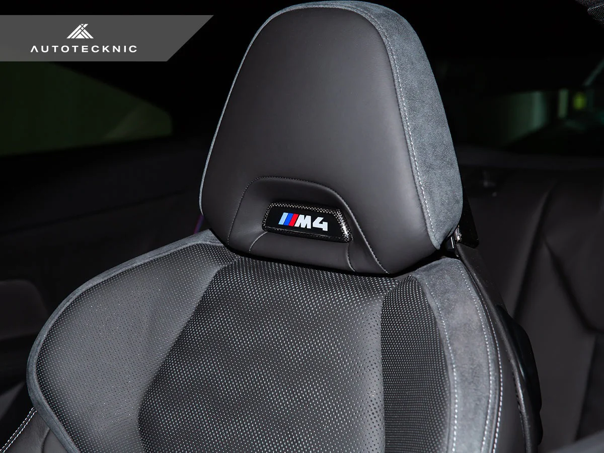 AutoTecknic Dry Carbon Front Seat Illuminated Emblem Surround Set - BMW M - Image 7