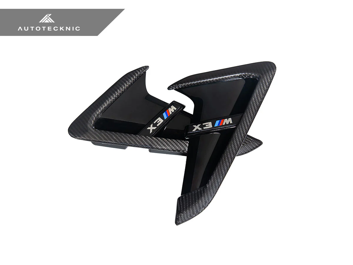 AutoTecknic Dry Carbon Gloss Black Fender Trim Set - F97 X3M | F98 X4M
