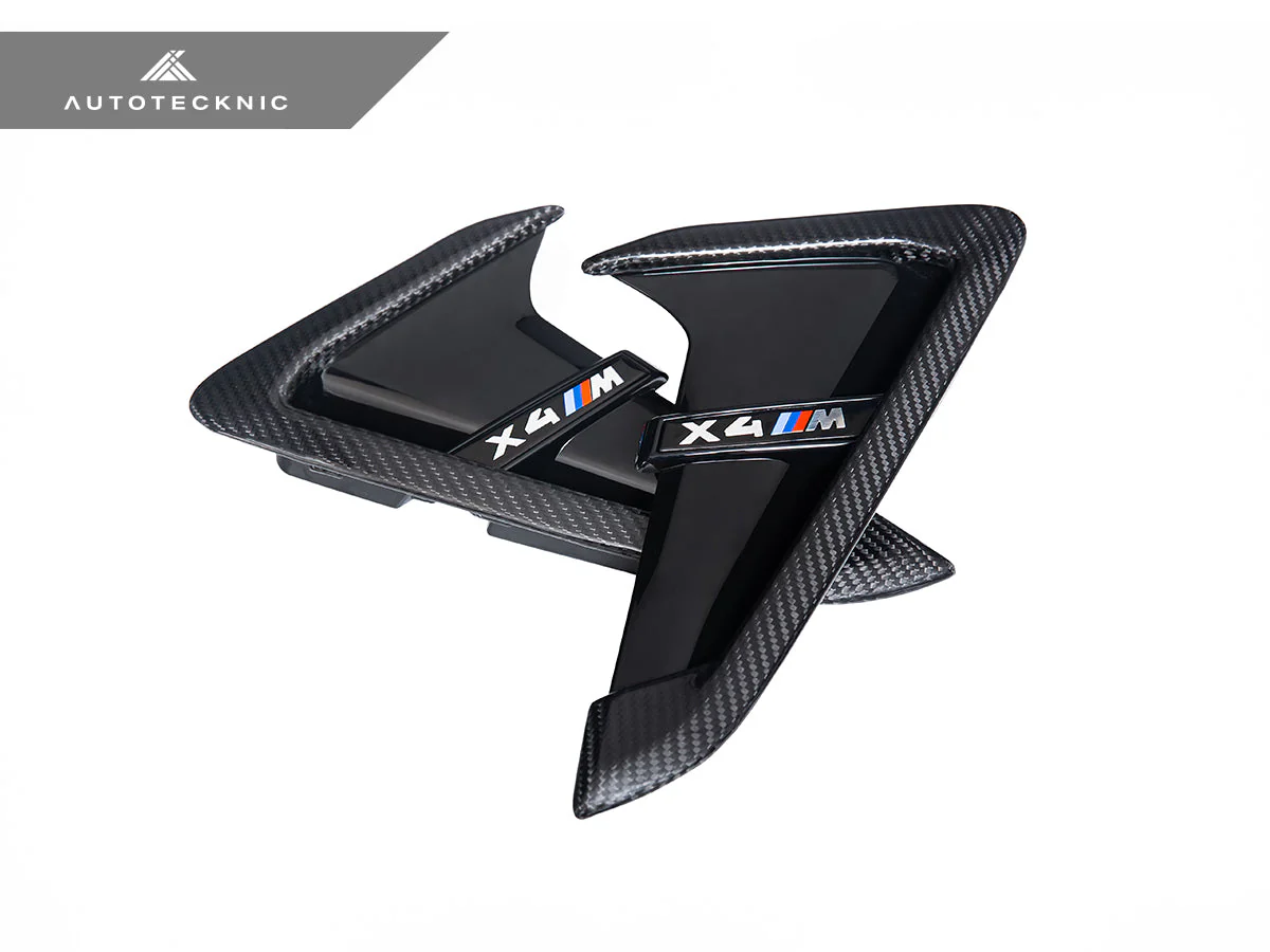 AutoTecknic Dry Carbon Gloss Black Fender Trim Set - F97 X3M | F98 X4M - Image 2