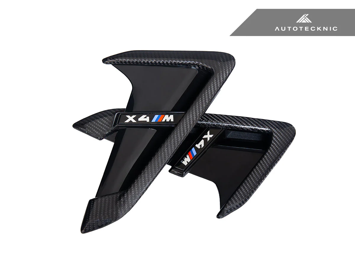 AutoTecknic Dry Carbon Gloss Black Fender Trim Set - F97 X3M | F98 X4M - Image 4