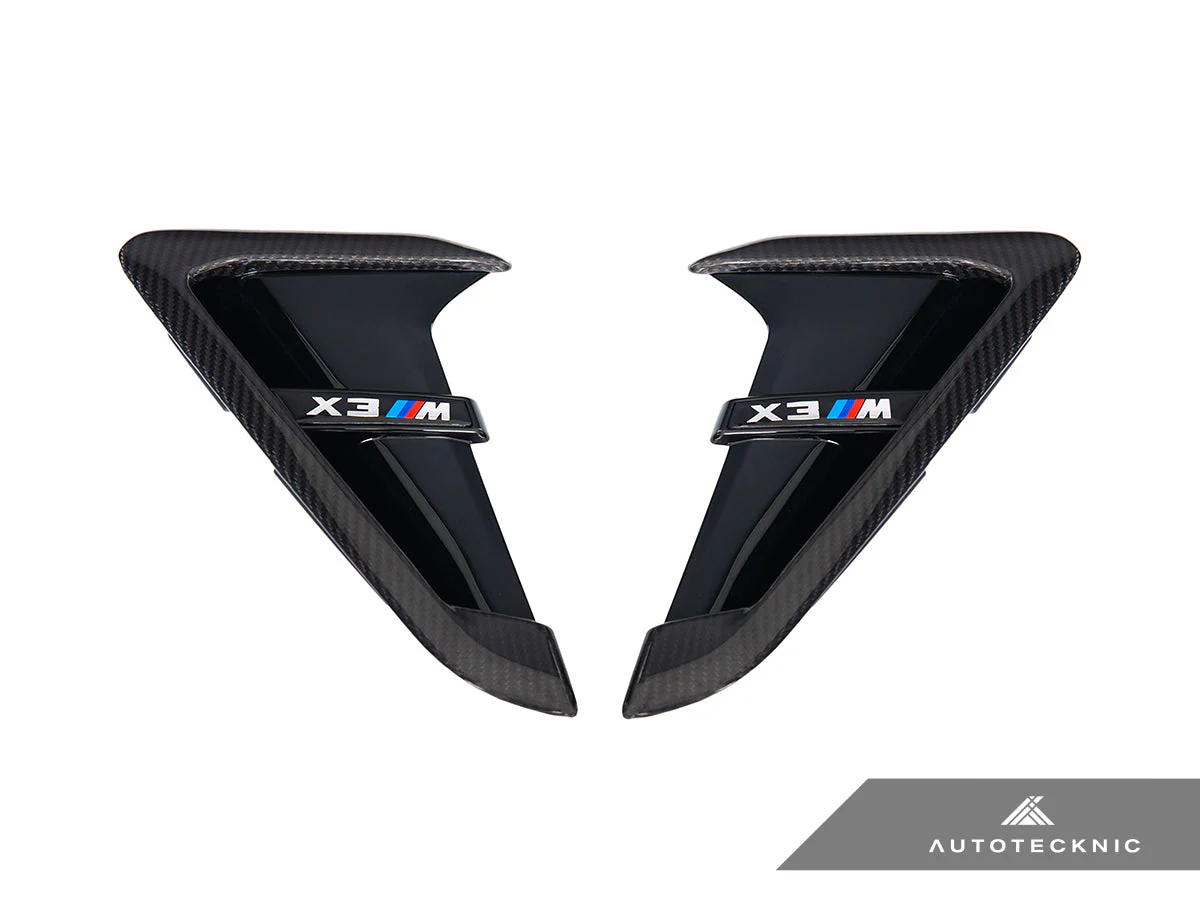 AutoTecknic Dry Carbon Gloss Black Fender Trim Set - F97 X3M | F98 X4M - Image 5