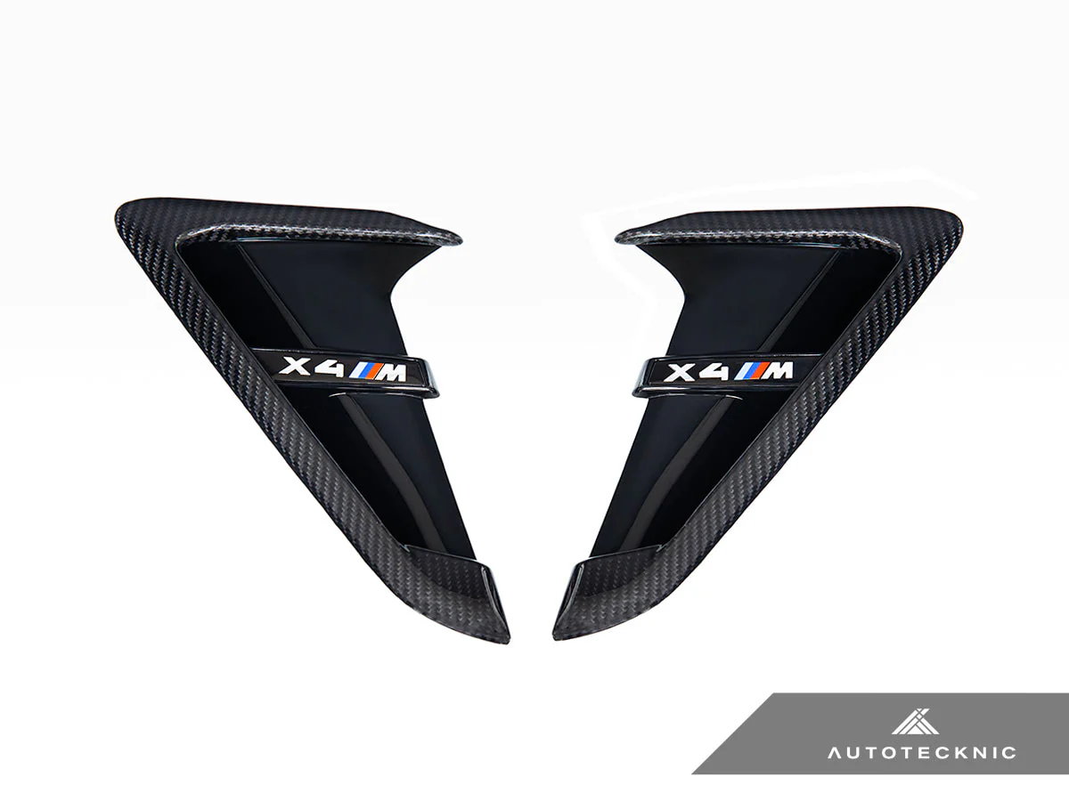 AutoTecknic Dry Carbon Gloss Black Fender Trim Set - F97 X3M | F98 X4M - Image 6