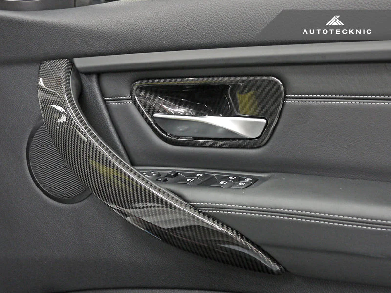 AutoTecknic Dry Carbon Interior Door Handle Trim Set - BMW F-Chassis - Image 2