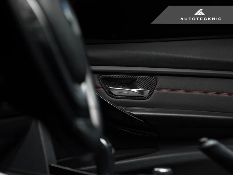 AutoTecknic Dry Carbon Interior Door Handle Trim Set - BMW F-Chassis - Image 6