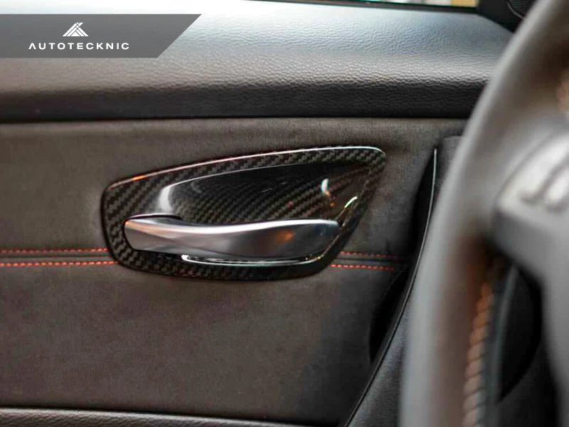 AutoTecknic Dry Carbon Interior Door Handle Trim Set - E82 1M | 1-Series - Image 2