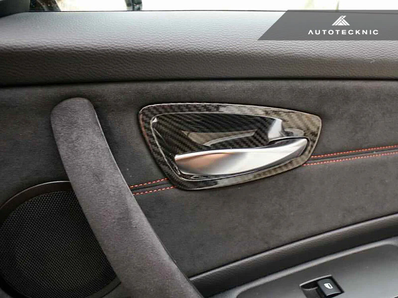 AutoTecknic Dry Carbon Interior Door Handle Trim Set - E82 1M | 1-Series - Image 3