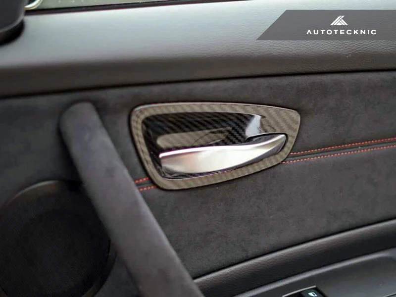 AutoTecknic Dry Carbon Interior Door Handle Trim Set - E82 1M | 1-Series - Image 4