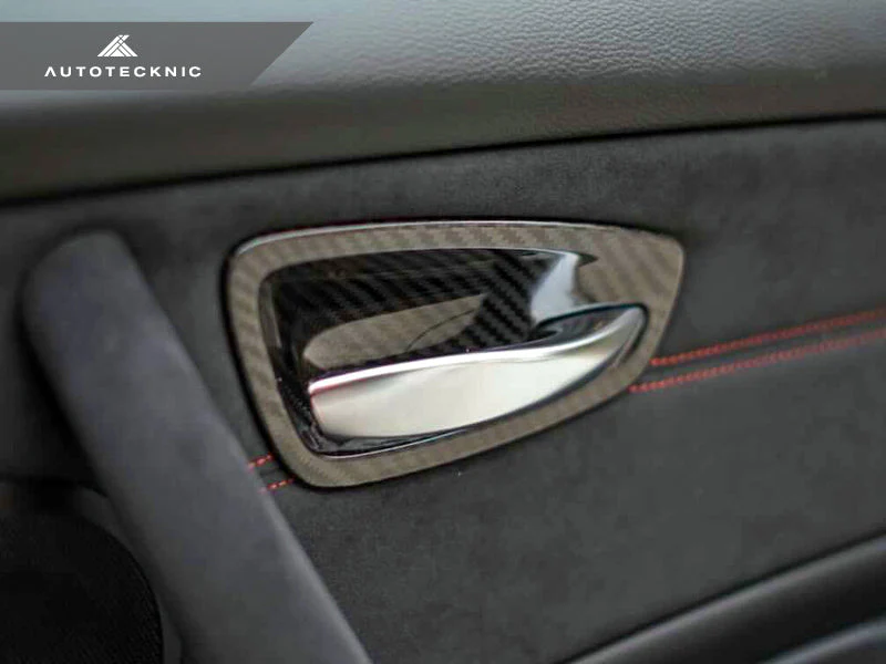 AutoTecknic Dry Carbon Interior Door Handle Trim Set - E82 1M | 1-Series - Image 6