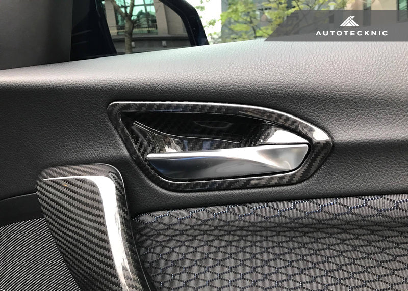 AutoTecknic Dry Carbon Interior Door Handle Trim Set - F87 M2 | F22 2-Series | F20 1-Series