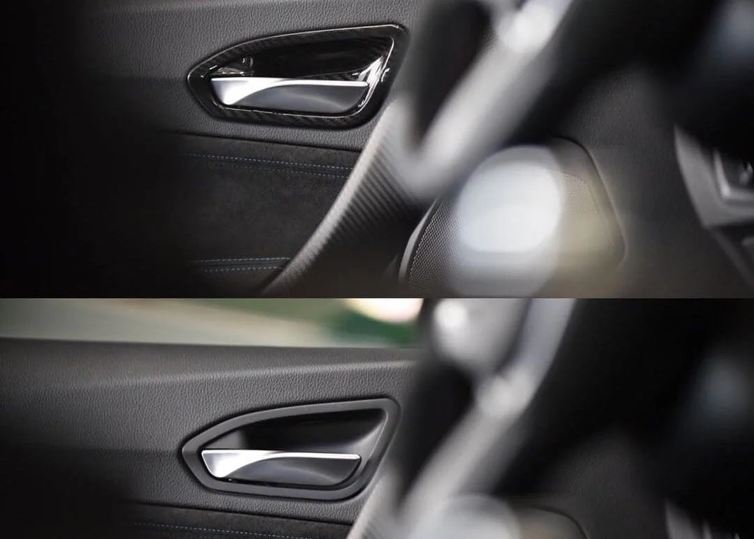 AutoTecknic Dry Carbon Interior Door Handle Trim Set - F87 M2 | F22 2-Series | F20 1-Series - Image 6
