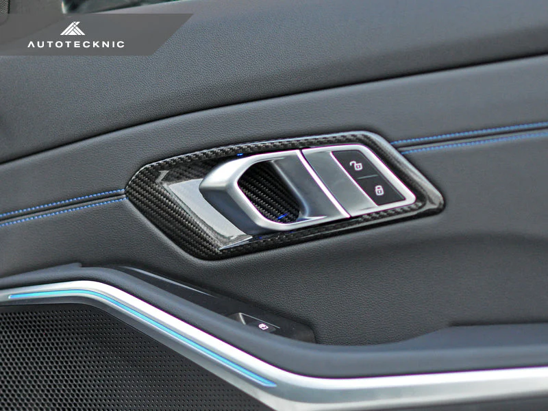 AutoTecknic Dry Carbon Interior Door Handle Trim Set - G20 3-Series - Image 8