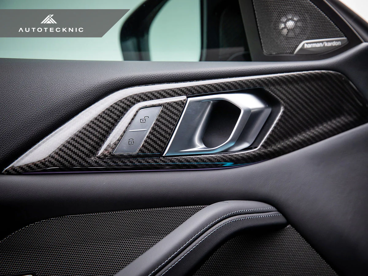 AutoTecknic Dry Carbon Interior Door Handle Trim Set - G22 4-Series - Image 2