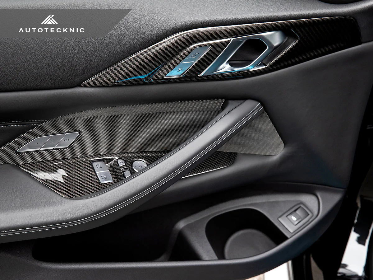 AutoTecknic Dry Carbon Interior Door Handle Trim Set - G22 4-Series - Image 8