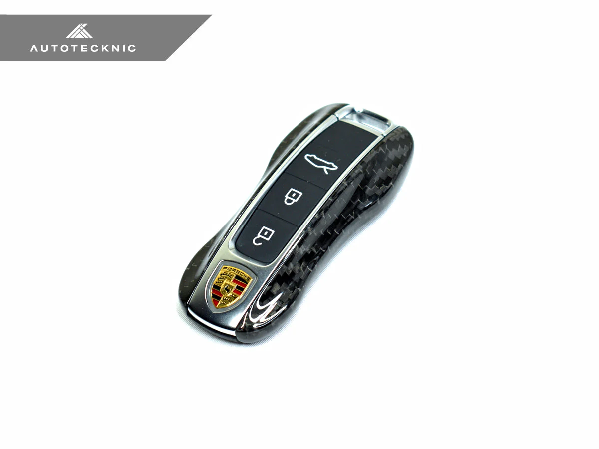 AutoTecknic Dry Carbon Key Remote Trim - Porsche Taycan | Panamera 17-Up | Cayenne 18-Up (G2) - Image 3