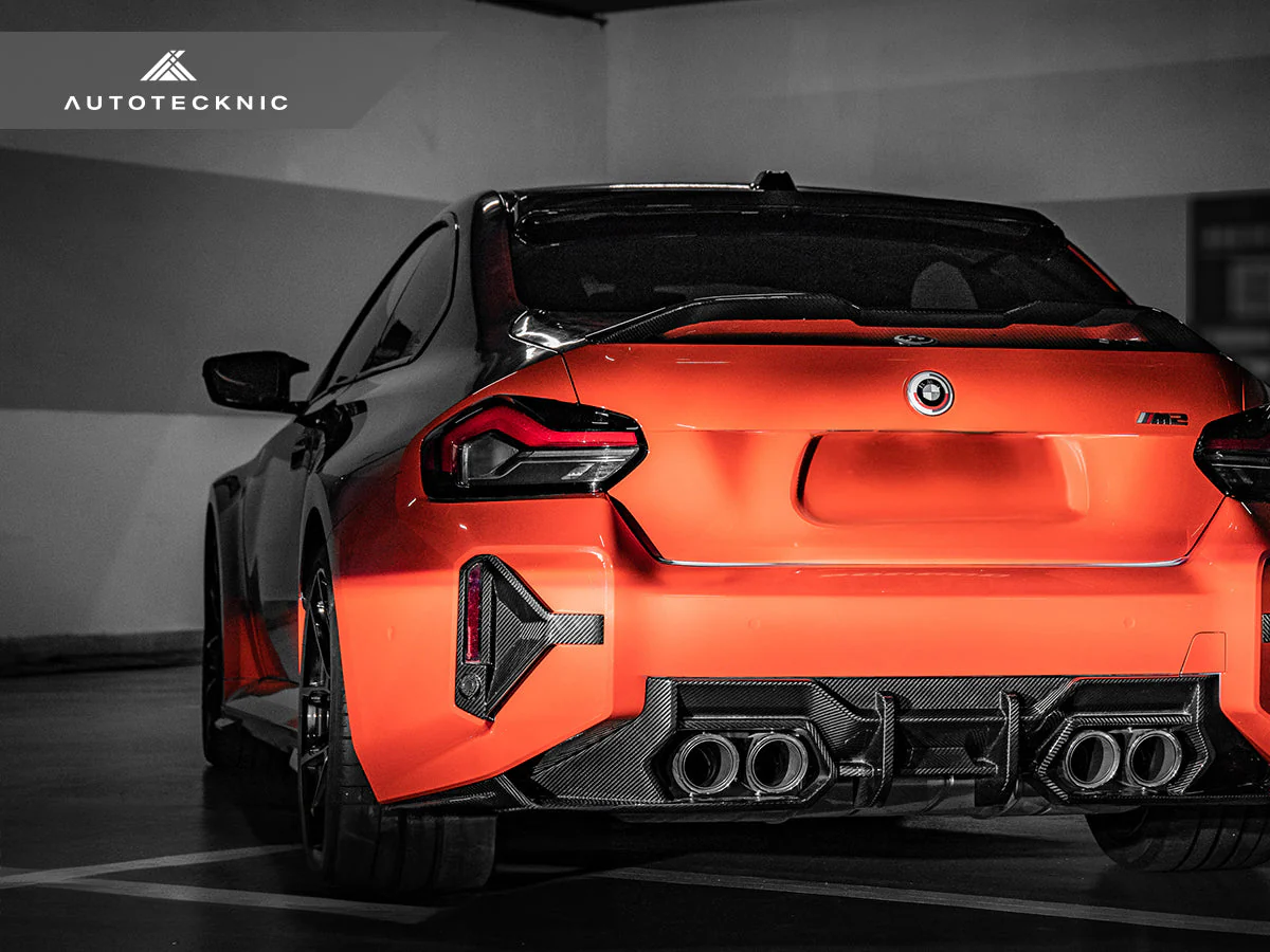 AutoTecknic Dry Carbon Rear Bumper Reflector Trim Set - G87 M2 - Image 2