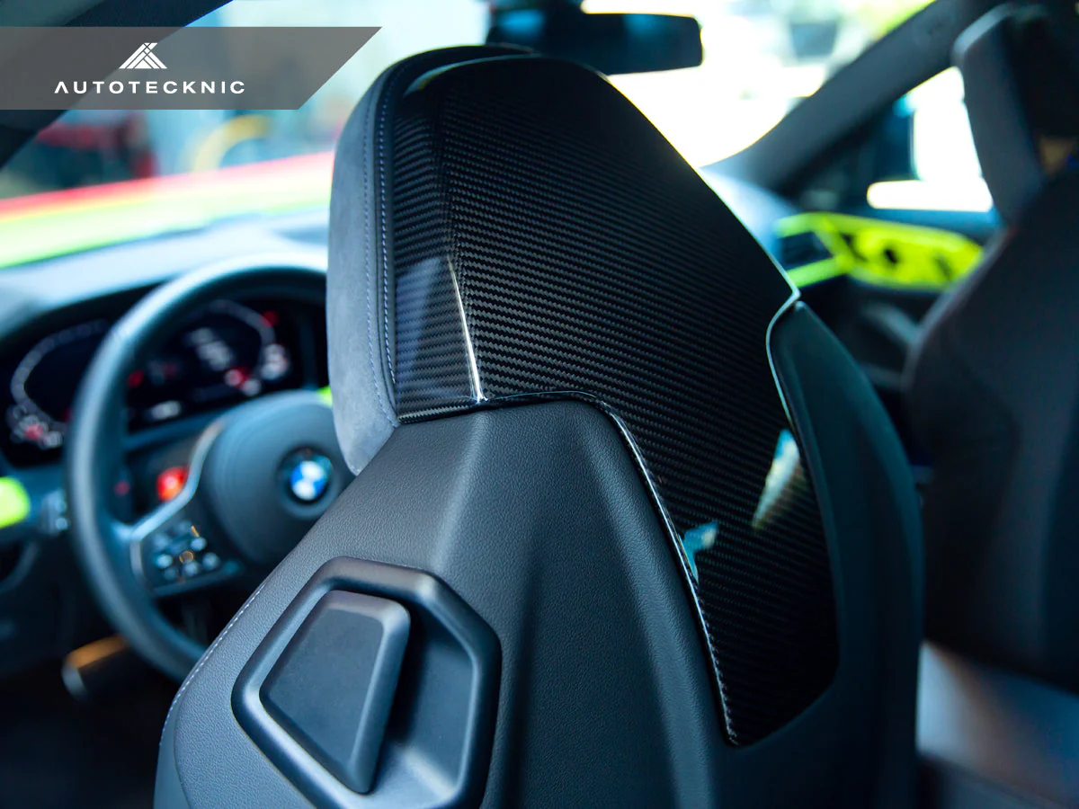 AutoTecknic Dry Carbon Seat Back Cover Set - G80 M3 | G82 M4 - Image 6