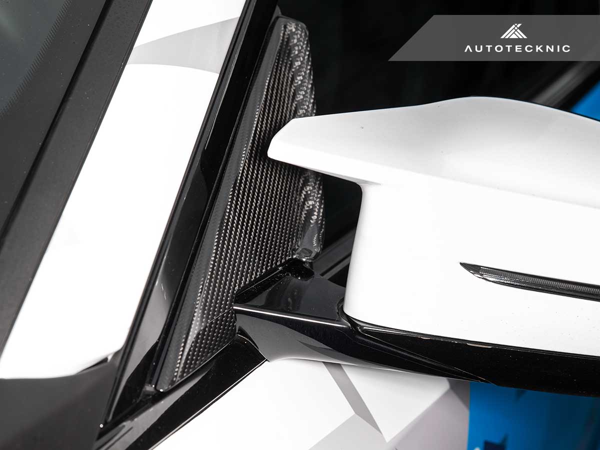 AutoTecknic Dry Carbon Side Mirror Wind Deflector Set - G87 M2 - Image 2