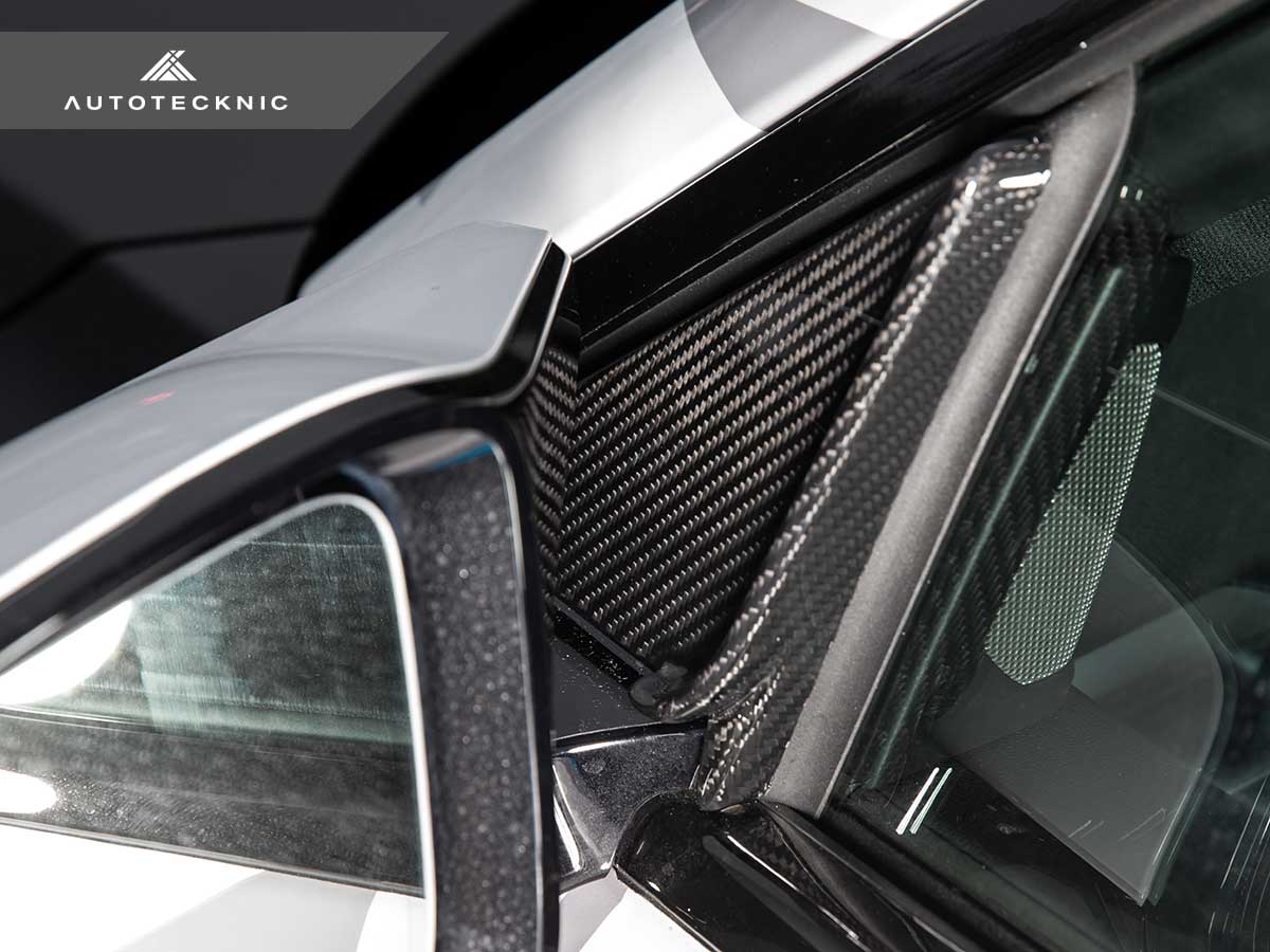 AutoTecknic Dry Carbon Side Mirror Wind Deflector Set - G87 M2 - Image 4
