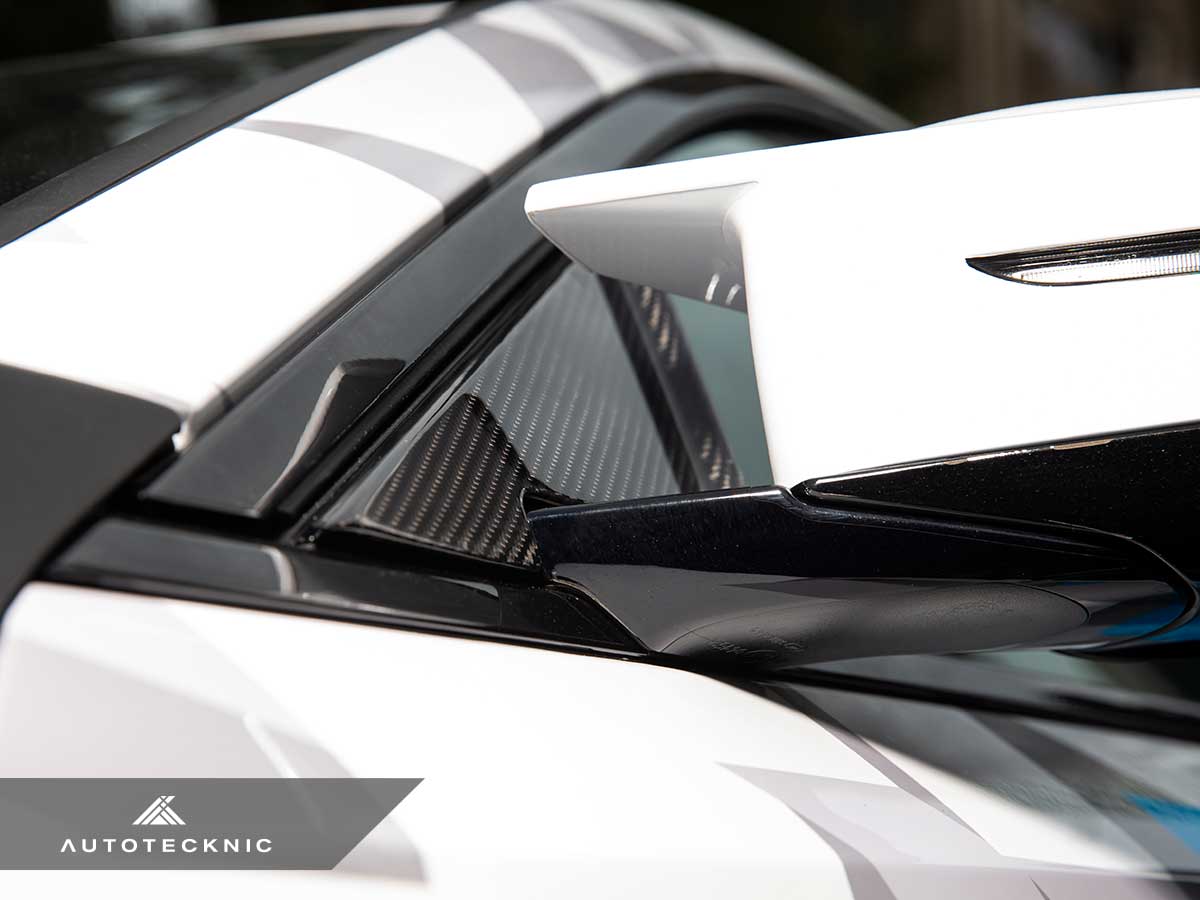 AutoTecknic Dry Carbon Side Mirror Wind Deflector Set - G87 M2 - Image 5