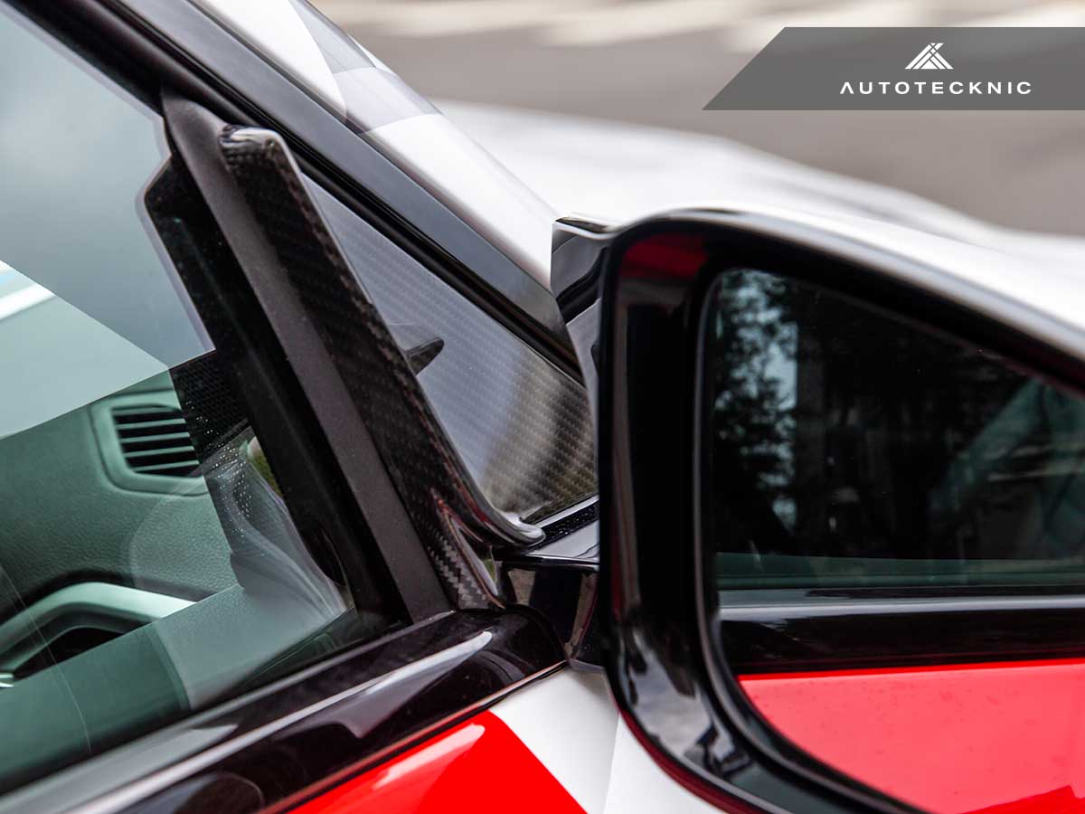 AutoTecknic Dry Carbon Side Mirror Wind Deflector Set - G87 M2 - Image 9