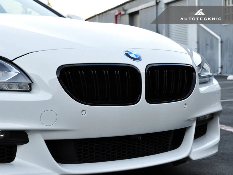 AutoTecknic Dual-Slats Gloss Black Front Grille Set - F06 Gran Coupe / F12 Coupe / F13 Cabrio | 6 Series & M6 - Image 2