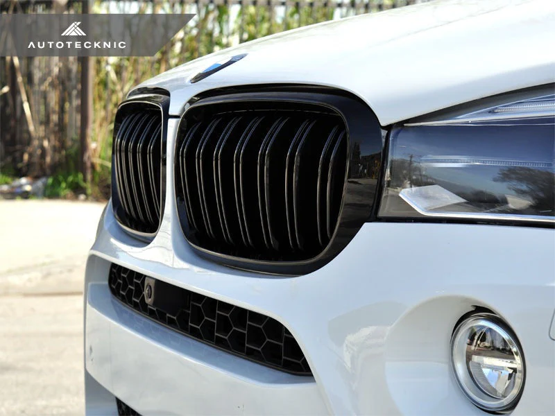 AutoTecknic Dual-Slats Gloss Black Front Grille Set - F15 X5 | F85 X5M & F16 X6 | F86 X6M - Image 2
