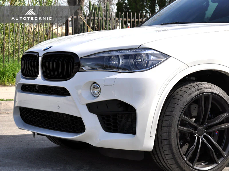 AutoTecknic Dual-Slats Gloss Black Front Grille Set - F15 X5 | F85 X5M & F16 X6 | F86 X6M - Image 3