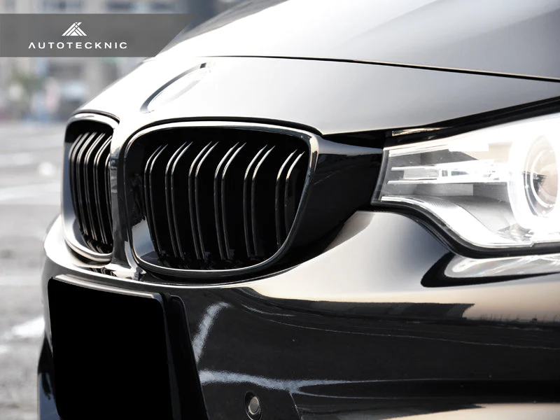 AutoTecknic Dual-Slats Gloss Black Front Grille Set - F32/ F36 4-Series | F80 M3 | F82 M4 - Image 2