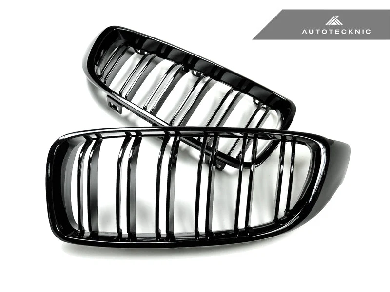 AutoTecknic Dual-Slats Gloss Black Front Grille Set - F32/ F36 4-Series | F80 M3 | F82 M4 - Image 3