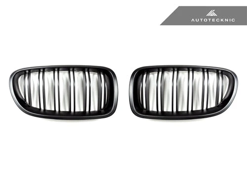 AutoTecknic Dual-Slats Stealth Black Front Grille Set - F10 5-Series | M5 - Image 2