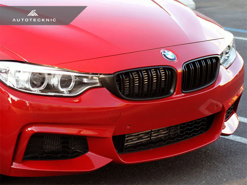 AutoTecknic Dual-Slats Stealth Black Front Grille Set - F32/ F36 4-Series | F80 M3 | F82 M4 - Image 2