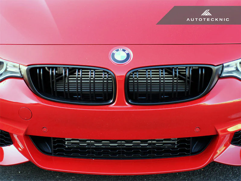 AutoTecknic Dual-Slats Stealth Black Front Grille Set - F32/ F36 4-Series | F80 M3 | F82 M4 - Image 3