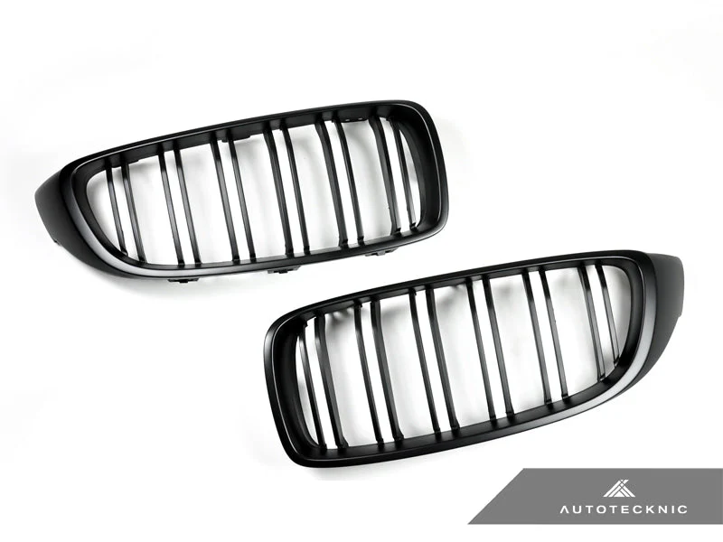 AutoTecknic Dual-Slats Stealth Black Front Grille Set - F32/ F36 4-Series | F80 M3 | F82 M4 - Image 4