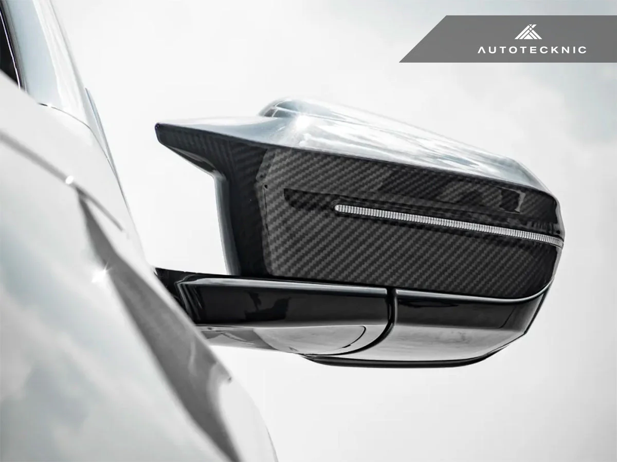 AutoTecknic M-Inspired Dry Carbon Mirror Cap Set - G60 5-Series | G70 7-Series - Image 2