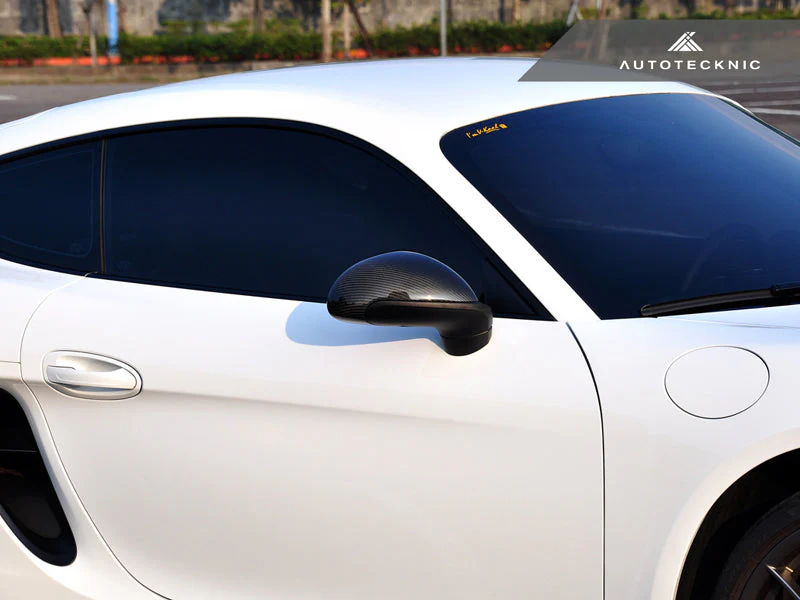 AutoTecknic Replacement Carbon Fiber Mirror Covers - Porsche 991 Carrera | 981 Cayman / Boxster - Image 2