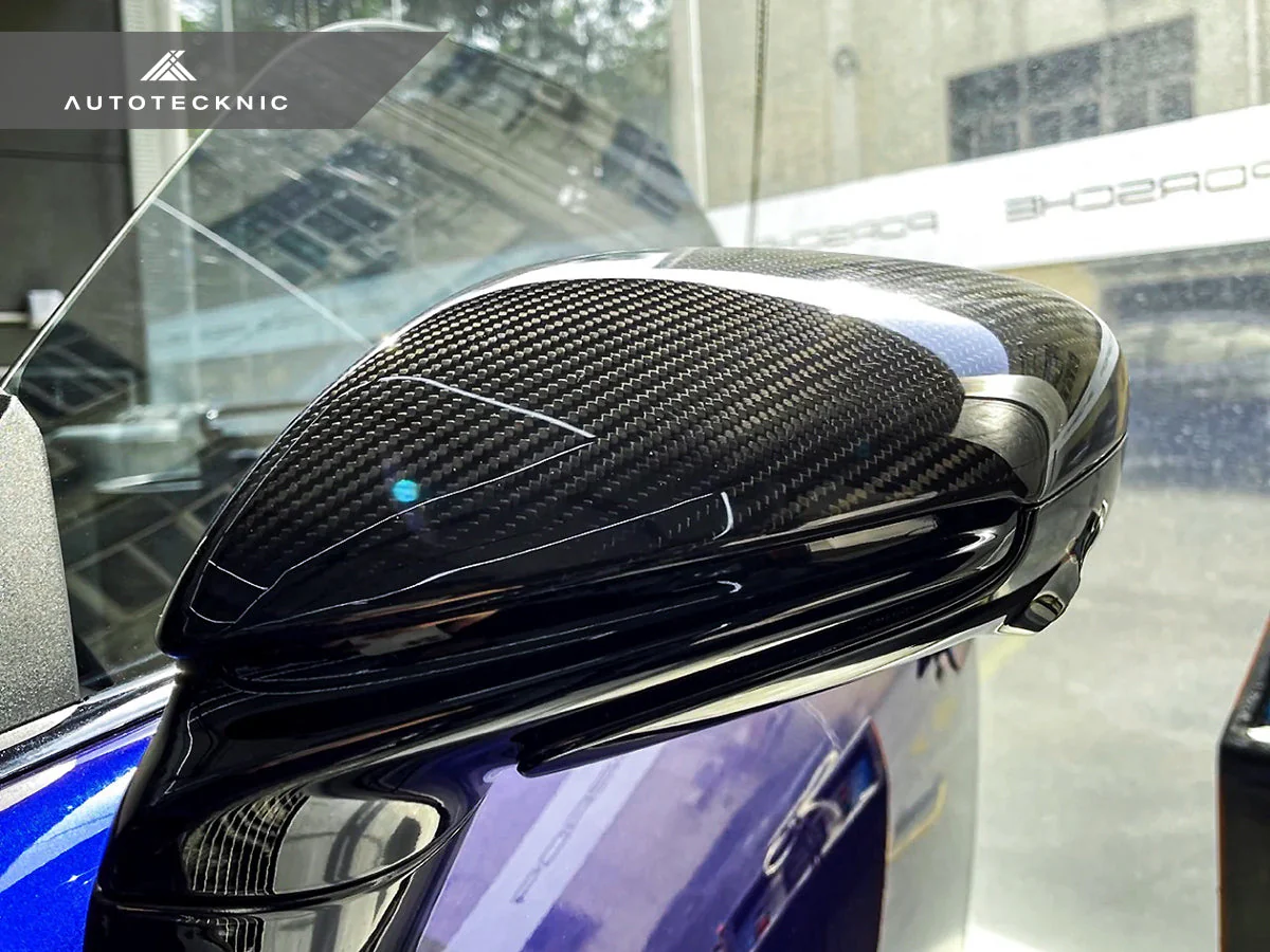 AutoTecknic Replacement Dry Carbon Mirror Covers - Porsche 9J1 Taycan - Image 11