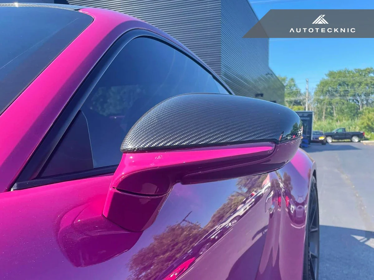 AutoTecknic Replacement Dry Carbon Mirror Covers - Porsche 9J1 Taycan - Image 5