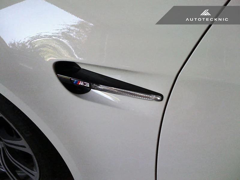 AutoTecknic Replacement Glazing Black Fender Gills - E90 Sedan/ E92 Coupe/ E93 Cabrio | M3 - Image 2